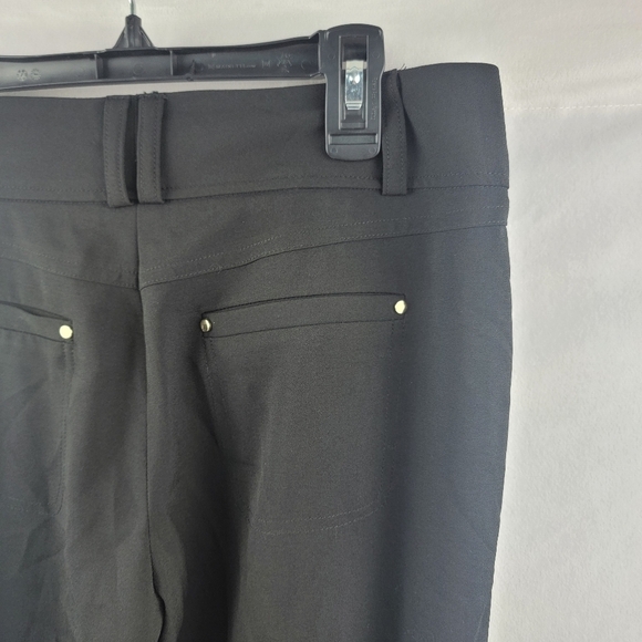 Cache black with gold detailing crepe cropped pants in size 4 - Picture 5 of 6